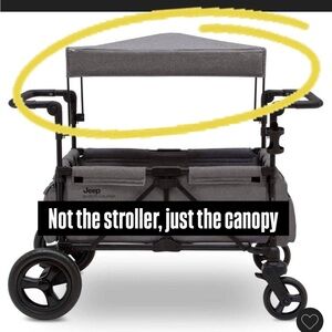 Jeep Gray Stroller Wagon Canopy